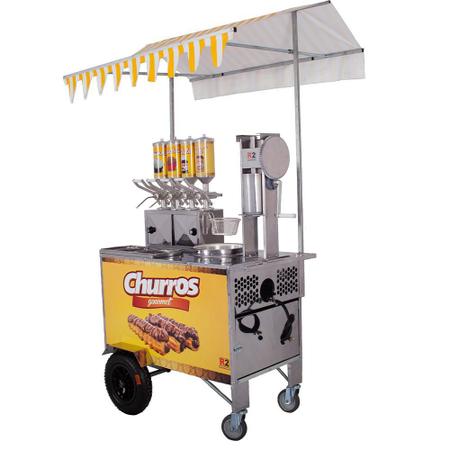 Imagem de Carrinho de Churros Gourmet R2 4 Doceiras e Masseira R0078