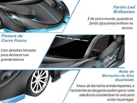 Carrinho De Corrida C/ Controle Remoto Acende Farol + Pilhas