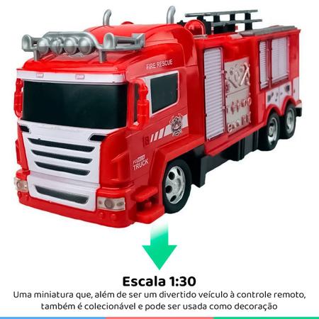 Carrinho de Controle Remoto Brinquedo Infantil Caminhão de Bombeiro  Recarregável 8+ Anos CKS Toys - Baby&Kids