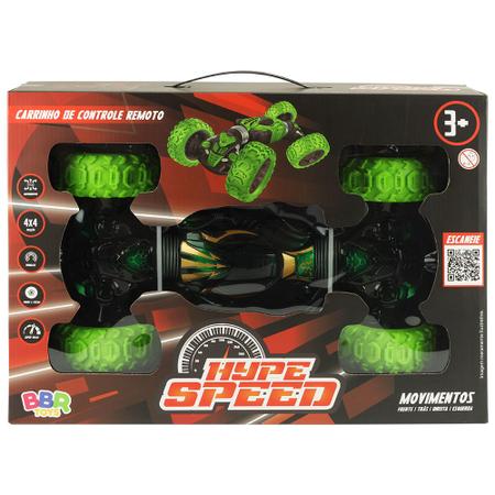 Carro Controle Remoto Corrida Hype Speed Vermelho - Bbr Toys