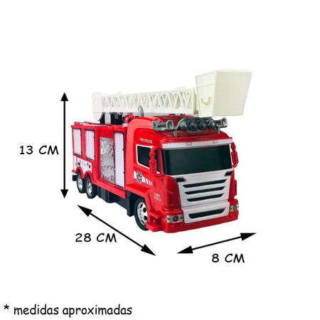 Imagem de Carrinho De Controle Remoto Caminhão De Bombeiros CKS 1:30 Com Luzes Brinquedo Presente