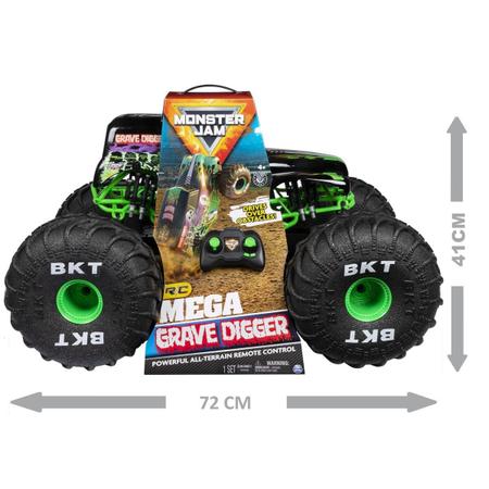 Monster Jam 1:24 - Carro com Controle Remoto - Grave Digger - Sunny - Ri  Happy