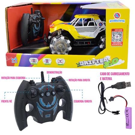 Carrinho Dublê Com 2 Controles, Sensor de Dedo, Articulado, Giro 360 de  Rotação, Bilateral e 4X4 WD+Acessorios - RC - Carrinho de Controle Remoto -  Magazine Luiza