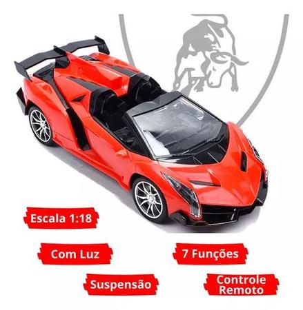 carrinho controle remoto lamborghini grande pilha recarregável