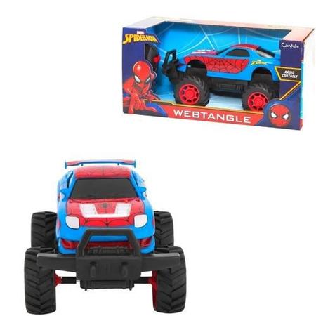 Brinquedo Infantil Carro Controle Remoto Web Tangle Homem Aranha
