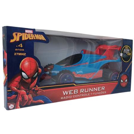 Carro de Controle Remoto Web Runner Homem Aranha - Candide