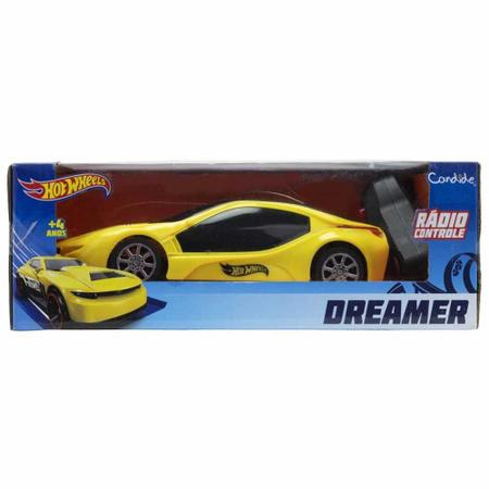 Carrinho de Controle Remoto - Hot Wheels - Dreamer - Amarelo - Candide