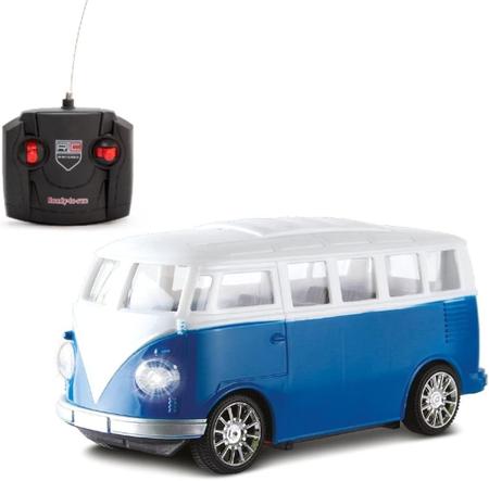 Imagem de Carrinho de Controle Remoto Kombi Dourada 1:18 com luzes