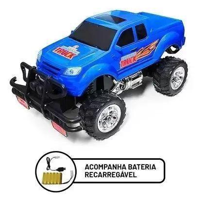 carrinho de controle remoto monster truck c/luzes polibrinq - 2271az