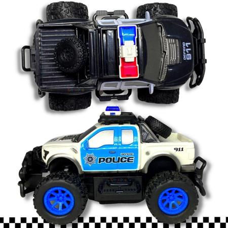 Carrinho De Controle Remoto Polícia 4x4 Monster Brinquedo