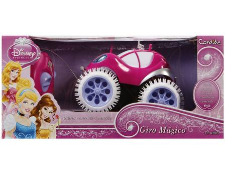 Carrinho Carro Controle Remoto Princesas Disney Rosa Menina