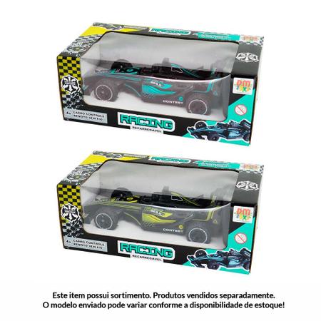 Carro controle remoto sem fio Racing 4 funções recarregável – DM Toys