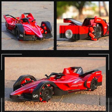 Carrinho de Controle Remoto Drift 360 Graus Manobras Radicais Iradas Luzes  Recarregável Vermelho +3 Anos - DM Toys - Ri Happy