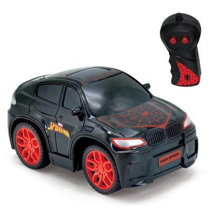 Carrinho de Controle Remoto - Spiderman - High Speed - Preto - Candide