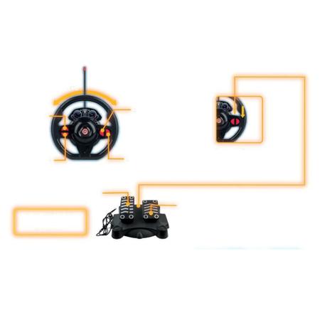 Carrinho de controle Remoto 1:16 Racing Control Thunder Multikids