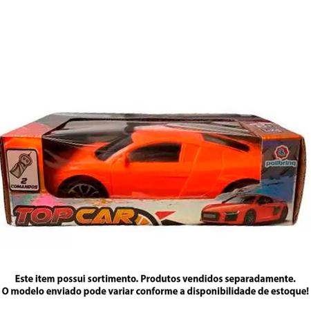 Carrinho de Controle Remoto, Polibrinq, Top Car, 1:24, Cores Sortidas