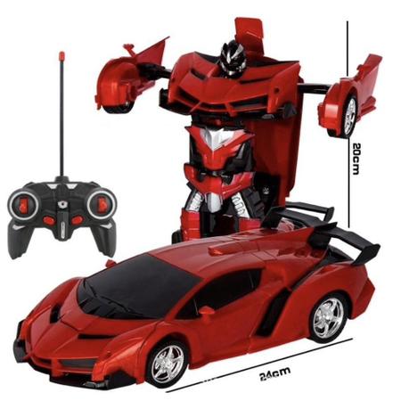 Imagem de Carrinho De Controle Remoto Transformers Robô Lamborghini(vermelho)