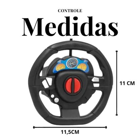 Carro Carrinho Controle Remoto Volante Sem Fio 3 Funcoes