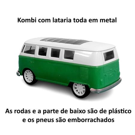 Imagem de Carrinho de Metal Perua Kombi em Miniatura Verde