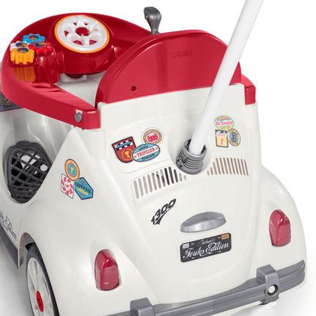 Motoca Infantil C/ Som Haste Passeio Pedal Fusca Fouks Azul