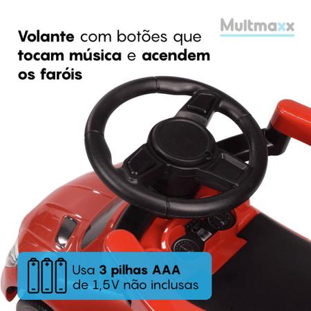 Imagem de Carrinho de Passeio Infantil com Empurrador Multifuncional Vermelho até 30Kg Multmaxx