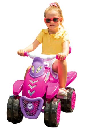 Imagem de Carrinho de passeio infantil Cross Legacy Rosa Pink quadriciclo com pedal e empurrador Calesita