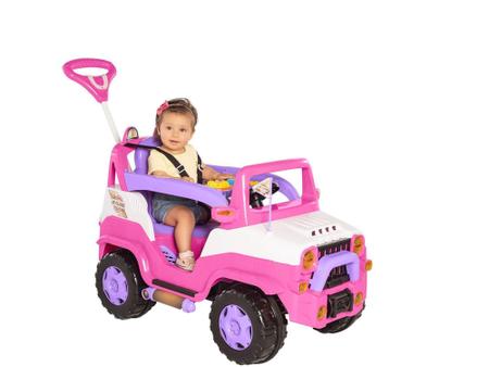 Imagem de Carrinho de Passeio Infantil Jipe Diipi com Pedal - com Empurrador Calesita