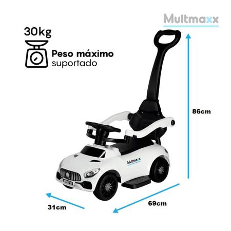 Imagem de Carrinho de Passeio Infantil Quadriciclo Com Empurrador Andador Para Crianças Multmaxx