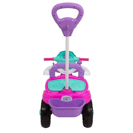 Imagem de Carrinho De Passeio Ou Pedal Triciclo Empurrador Baby City Menina Maral