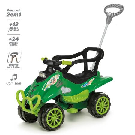 Imagem de Carrinho De Passeio/Pedal Infantil Com Empurrador Bebê Cross Turbo - Calesita