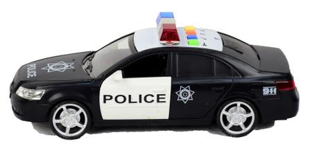 Brinquedo Carrinho de Policia com Luzes e Sons de Sirene Botões - Shiny  Toys 000431