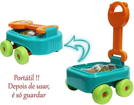 Imagem de Carrinho De Puxar Blocos De Montar Urso 5031 - Gulliver Baby