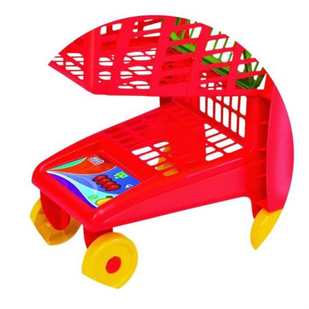 Carrinho Market Rosa Brinquedo para Brincar de Faz de  ContaBrinquedosBambalalão Brinquedos Educativos