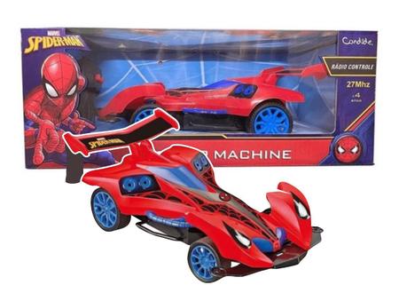 Carro de Controle Remoto Homem-Aranha Spiderman Candide 5845 - Carrinho de Controle  Remoto - Magazine Luiza