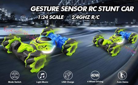 2.4ghz 1:24 escala rc drift carro, 4wd de alta velocidade corrida esporte  carro de brinquedo para adultos