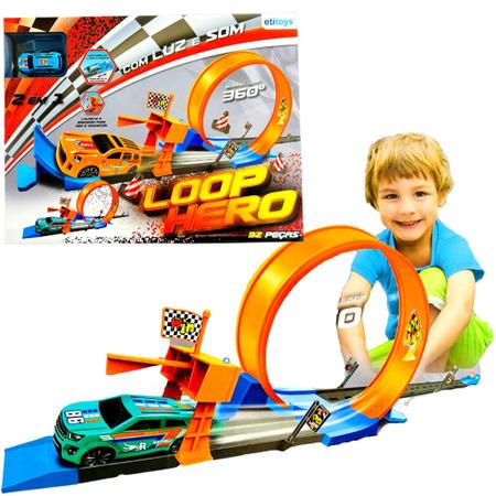 Super Pista De Carrinho Pista De Velocidade Looping 360° Brinquedo Infantil  Radical Lugo no Shoptime