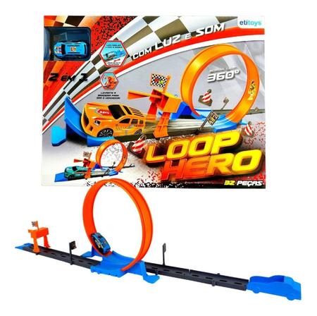 Pista 360 Looping Roda de Fogo Alta Velocidade Carrinho Fricção 17 Peças  Brinquedo em Promoção na Americanas