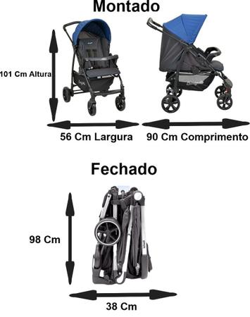 Imagem de Carrinho Ecco Azul Burigotto + Bebê Conforto Touring X + Base