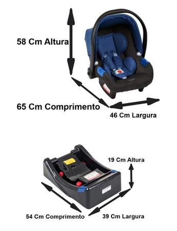 Imagem de Carrinho Ecco Azul Burigotto + Bebê Conforto Touring X + Base