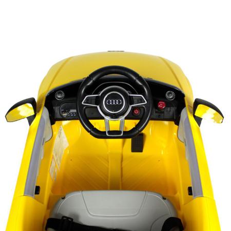 Carro Elétrico Infantil Audi R8 6 V com Controle Remoto Amarelo