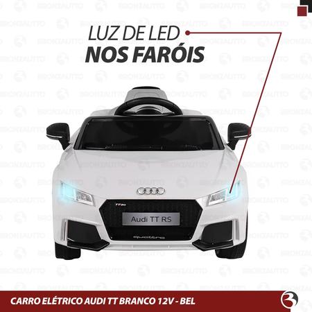 Carrinho Eletrico Bel Audi TT RS 12V Controle Remoto Vermelho - Maçã Verde  Baby