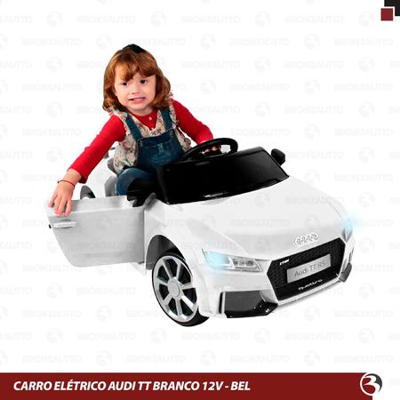 Carrinho Eletrico Bel Audi TT RS 12V Controle Remoto Vermelho - Maçã Verde  Baby