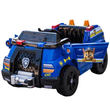 Imagem de Carrinho elétrico infantil brinquedo resgate patrulha canina chase carro motorizado policia 12v usb