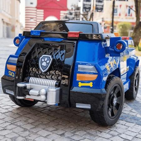 Imagem de Carrinho elétrico infantil brinquedo resgate patrulha canina chase carro motorizado policia 12v usb