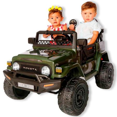 Imagem de Carrinho Elétrico Infantil Carro De Passeio Jeep 12v Verde