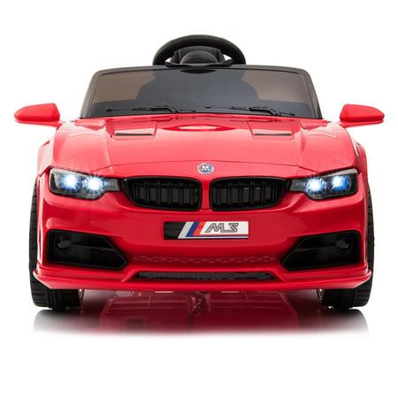 Imagem de Carrinho Elétrico Infantil Mini Bmw M3 Luxo Vermelha 12V