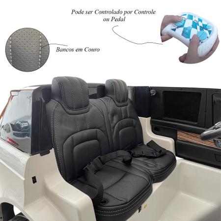 Imagem de Carrinho Elétrico Infantil Motorizado Land Rover com Controle 12V Banco de Couro MP5 G31 - Gran Belo