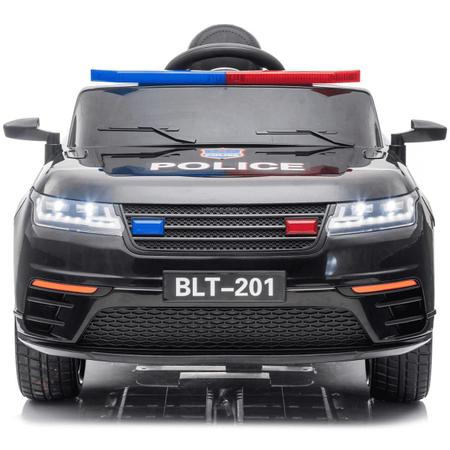 Carro Elétrico Infantil Viatura De Policia Com Megafone USB MP3 Controle  Remoto Luz E Som 12V 