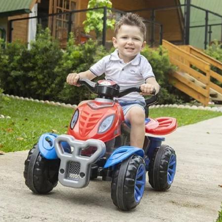 Imagem de Carrinho Empurrador Infantil Passeio Menino Menina Presente Moto Criança Bebê Qudriciculo Andador