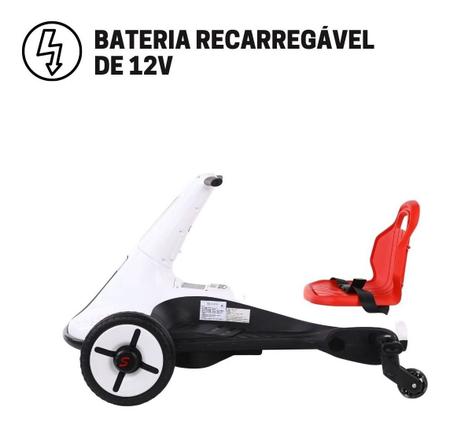 Carrinho Estilo Drift Triciclo Elétrico Tipo Scooter Motorizado 12v Com  Luzes e Som Para Crianças Vermelho - Importway - Mini Veículos - Magazine  Luiza